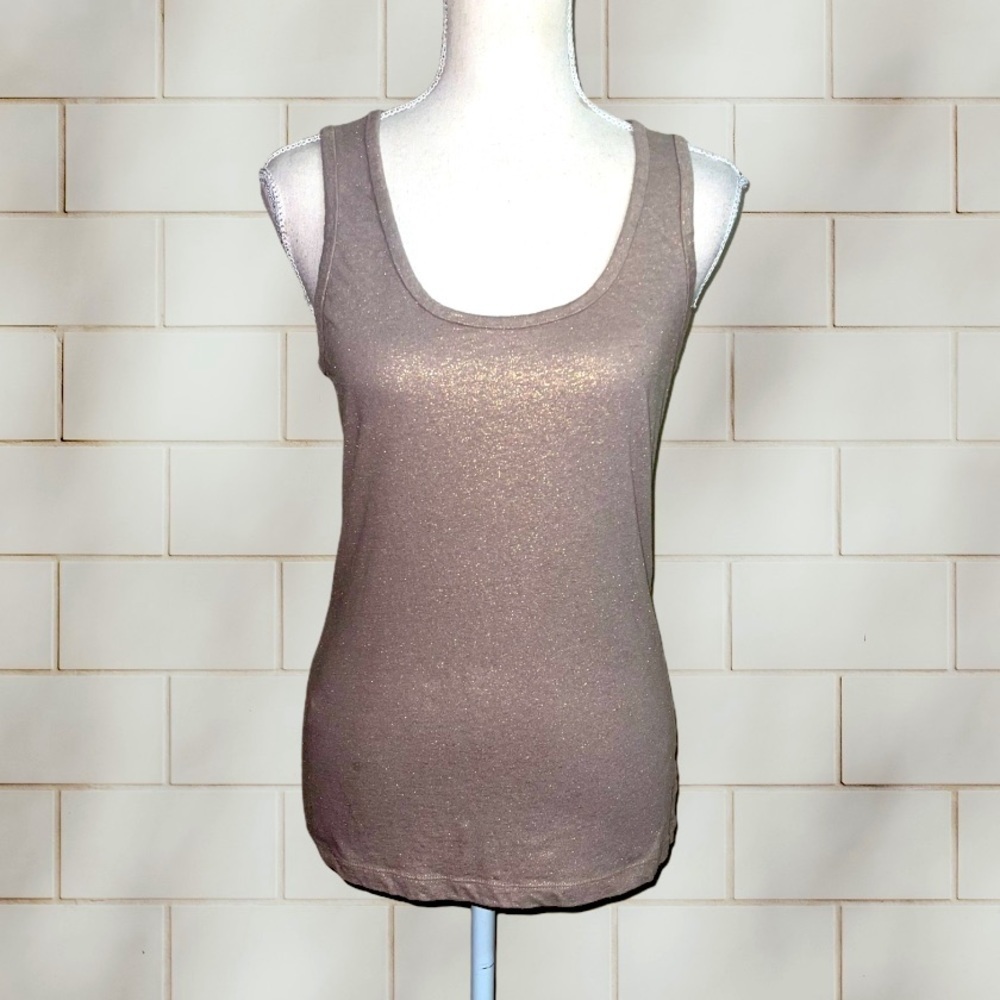 NWOT Ann Taylor Gold Metallic Tank Top